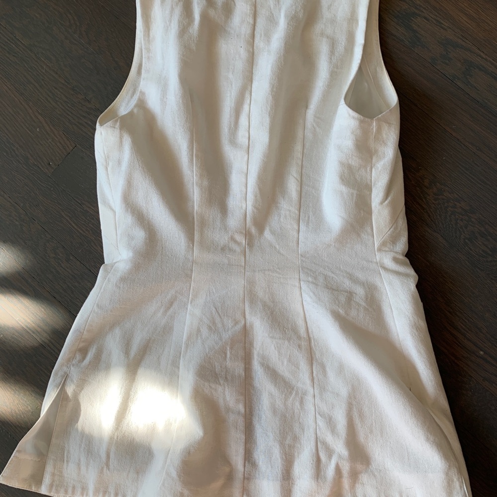 Anthropologie Maeve white linen vest - Picture 4 of 7